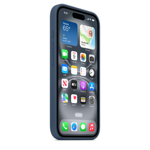 Силиконовый чехол для iPhone 16 с MagSafe - Denim (Синий)