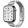 Apple Watch Hermes Series 12 42mm, блочный стальной тонкий браслет (M)
