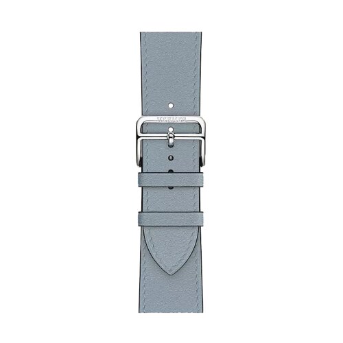 Ремешок Hermes для Apple Watch 46mm Single Tour - Светло-голубой (Bleu Lin)