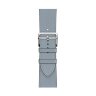 Ремешок Hermes для Apple Watch 46mm Single Tour - Светло-голубой (Bleu Lin)