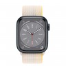 Apple Watch Series 8 41mm, Midnight Aluminum Case with Sport Loop - Starlight
