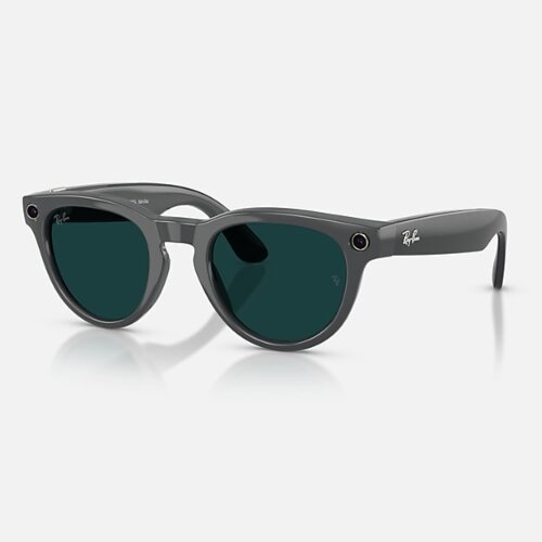 Ray-Ban Meta Gen 2 HeadLiner Transitions (линзы прозрачные с затемнением в зеленый, глянцевая серая оправа)