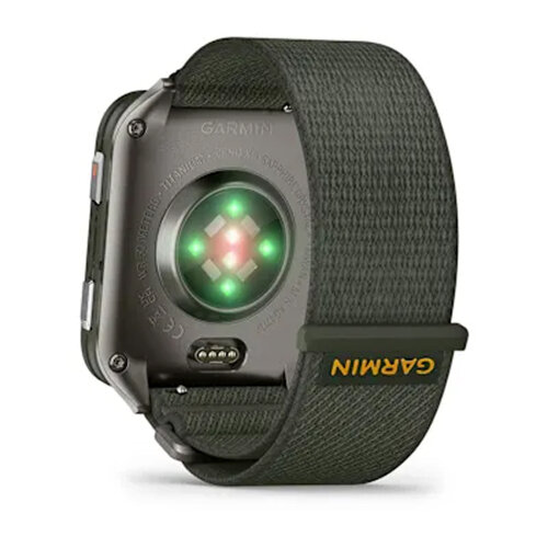 Умные часы Garmin Venu X1 Moss, Titanium Caseback, Moss Comfort/Fit Nylon Band