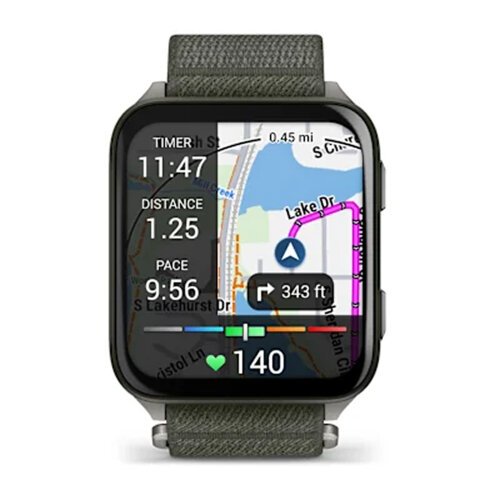 Умные часы Garmin Venu X1 Moss, Titanium Caseback, Moss Comfort/Fit Nylon Band