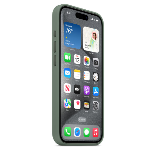 Силиконовый чехол для iPhone 15 Plus MagSafe - Кипарис (Cypress)