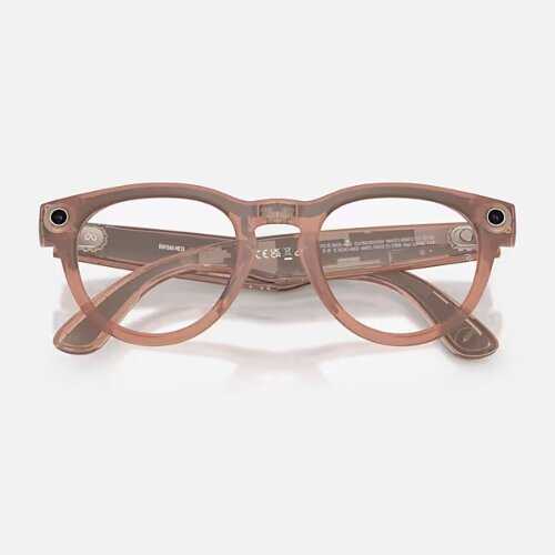 Ray-Ban Meta Gen 2 HeadLiner (матовая персиковая оправа, линзы с серым затемнением)