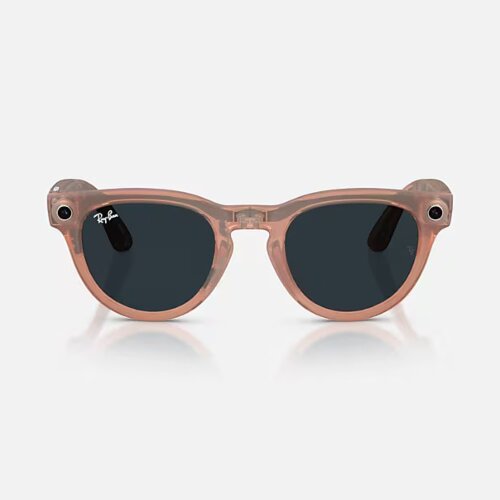 Ray-Ban Meta Gen 2 HeadLiner (матовая персиковая оправа, линзы с серым затемнением)