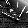 Карманные часы Audemars Piguet Swatch Royal Pop Ocho Negro (Черный)