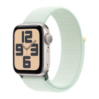 Apple Watch SE (2023) 40mm, Starlight Aluminum Case with Sport Loop - Soft Mint (Мятный)