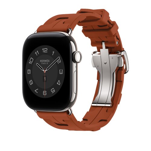 Ремешок Hermès для Apple Watch 46mm Kilim Single Tour — медно-коричневый (Cuivre)