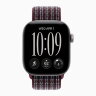 Apple Watch Series 12 46mm, Space Gray Aluminum Case with Sport Loop - Burgundy Plaid