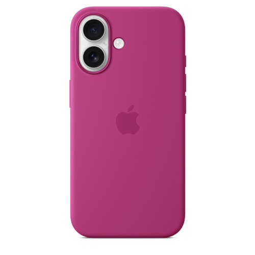Силиконовый чехол для iPhone 16 с MagSafe -Fuchsia (Розовый)
