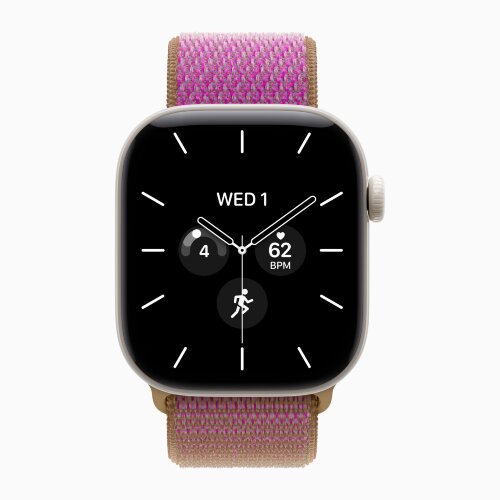 Apple Watch Series 12 42mm, Pearl White Ceramic Case with Sport Loop - Magenta