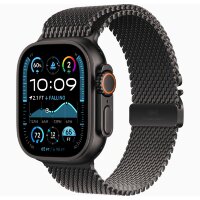 Apple Watch Ultra 2 49mm Titanium Case with Black Milanese Loop (Medium)
