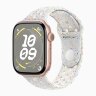 Apple Watch Series 10 42mm, Rose Gold Aluminum Case with Nike Sport Band - Pure Platinum