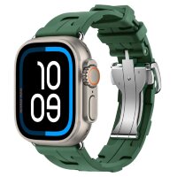 Apple Watch Ultra 2 Hermes 49mm Titanium, спортивный ремешок  Kilim зеленый