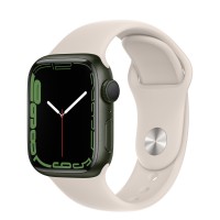 Apple Watch Series 7 41 мм, зеленый алюминий, спортивный ремешок «Сияющая звезда»