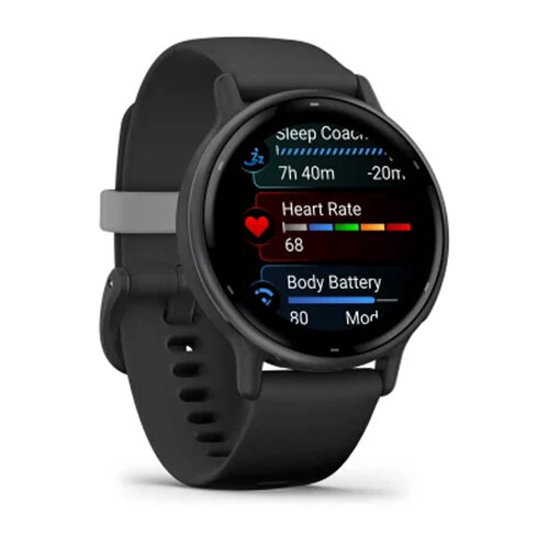 Умные часы Garmin Vivoactive 5 42mm, Slate Aluminum Bezel, Black Case, Silicone Band