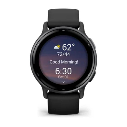 Умные часы Garmin Vivoactive 5 42mm, Slate Aluminum Bezel, Black Case, Silicone Band