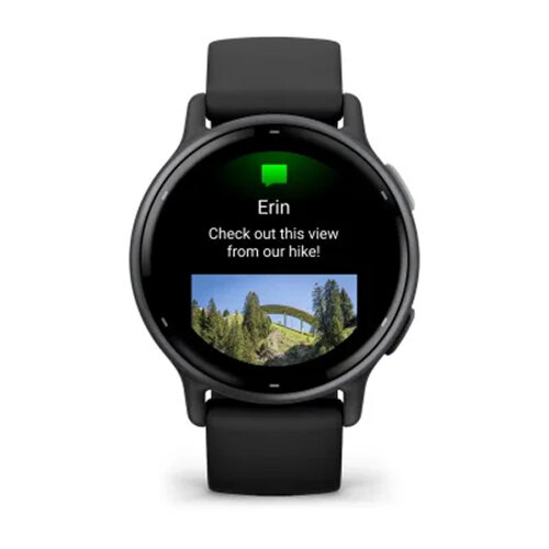 Умные часы Garmin Vivoactive 5 42mm, Slate Aluminum Bezel, Black Case, Silicone Band