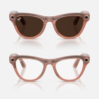 Ray-Ban Meta Gen 2 Skyler Transitions (прозрачные линзы с автозатемнением в коричневые, глянцевая персиковая оправа)