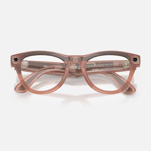 Ray-Ban Meta Gen 2 Skyler Transitions (прозрачные линзы с автозатемнением в коричневые, глянцевая персиковая оправа)