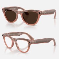 Ray-Ban Meta Gen 2 Skyler Transitions (прозрачные линзы с автозатемнением в коричневые, глянцевая персиковая оправа)