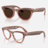 Ray-Ban Meta Gen 2 Skyler Transitions (прозрачные линзы с автозатемнением в коричневые, глянцевая персиковая оправа)