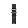 Ремешок Hermès для Apple Watch 42mm Rocabar Club — темно-синий / титаново-серый (Bleu Nuit/Gris Titane)