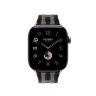 Ремешок Hermès для Apple Watch 42mm Rocabar Club — темно-синий / титаново-серый (Bleu Nuit/Gris Titane)