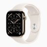 Apple Watch Series 11 46mm, Gold Titanium Case with Sport Band - Starlight