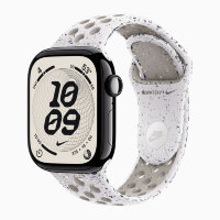 Apple Watch Series 11 42mm, Jet Black Aluminum Case with Nike Sport Band - Veiled Grey
