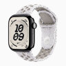 Apple Watch Series 11 42mm, Jet Black Aluminum Case with Nike Sport Band - Veiled Grey
