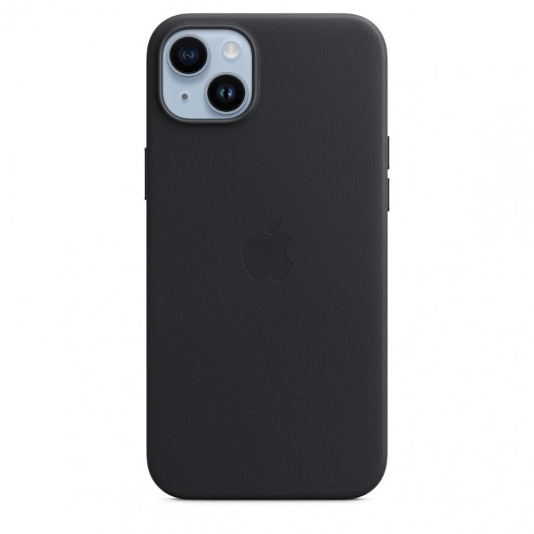Кожаный чехол для iPhone 14 Plus с MagSafe - "Тёмная ночь"