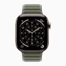Apple Watch Series 11 42mm, Gold Titanium Case with Magnetic Link - Sage Gray