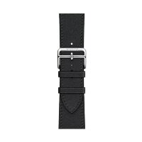 Ремешок Hermes для Apple Watch 46mm Single Tour Clou de Selle с клепкой - Черный (Noir)