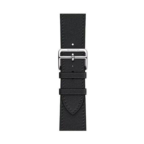 Ремешок Hermes для Apple Watch 46mm Single Tour Clou de Selle с клепкой - Черный (Noir)