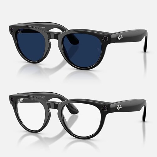 Ray-Ban Meta Gen 2 HeadLiner  Transitions (линзы прозрачные с затемнением в синий, глянцевая черная оправа)