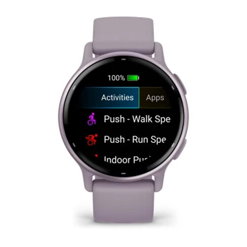 Умные часы Garmin Vivoactive 5 42mm, Metallic Orchid Aluminum Bezel, Orchid Case, Silicone Band
