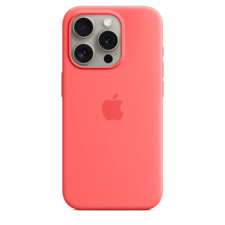 Силиконовый чехол для iPhone 15 Pro Max с MagSafe - Гуава (Guava)