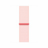 Apple Watch Series 9 45mm, Midnight Aluminum Case with Sport Loop - Light Pink