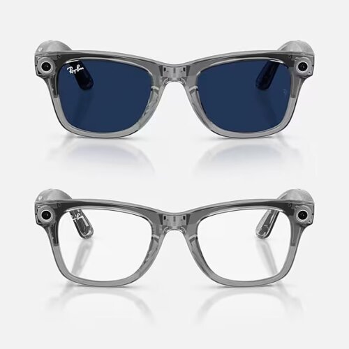 Ray-Ban Meta Gen 2 Wayfarer Transitions (прозрачная серая оправа, линзы с сапфировым автозатемнением) L