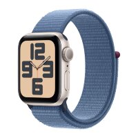 Apple Watch SE (2023) 40mm, Starlight Aluminum Case with Sport Loop - Winter Blue (Голубой)
