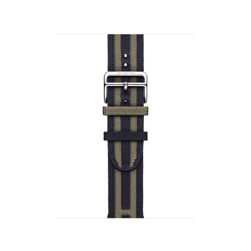 Ремешок Hermès для Apple Watch 46mm Rocabar Club — темно-синий / титаново-серый (Bleu Nuit/Gris Titane)