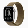 Apple Watch Series 12 46mm, Space Gray Aluminum Case with Sport Loop - Olive