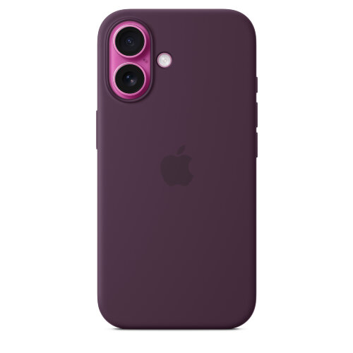 Силиконовый чехол для iPhone 16 с MagSafe - Plum (Бордовый)