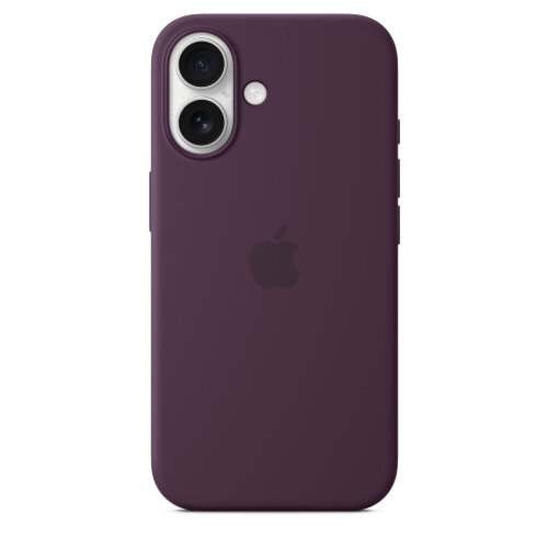 Силиконовый чехол для iPhone 16 с MagSafe - Plum (Бордовый)