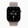 Apple Watch Series 12 42mm, Pearl White Ceramic Case with Sport Loop - Chambray Blue