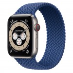 Apple Watch Edition Series 6 Titanium 44mm, плетёный монобраслет атлантический синий