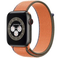 Apple Watch Edition Series 6 Titanium Space Black 44mm, спортивный браслет "кумкват"
